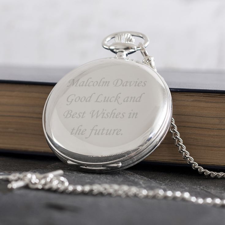Personalised Sterling Silver Pocket Watch