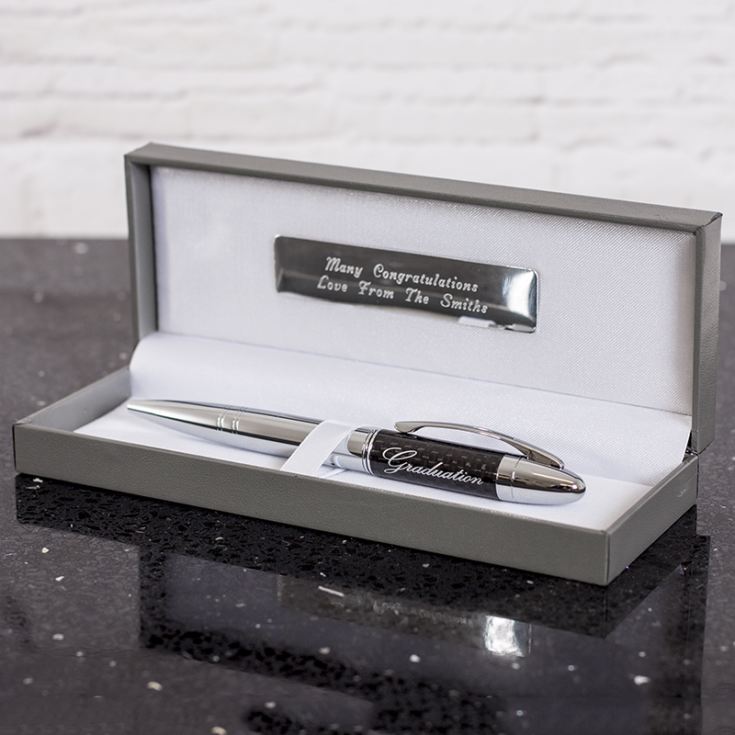 Black and Silver Graduation Pen