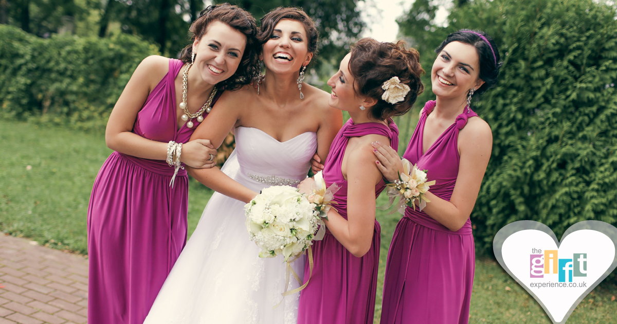 Bride and bridesmaids at a wedding