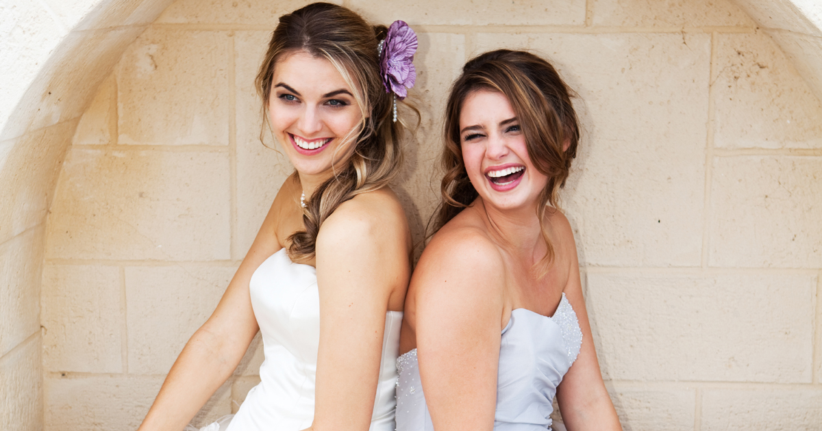 bride and maid of honour