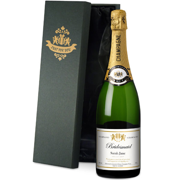 Bridesmaid Personalised Champagne Luxury Gift Box