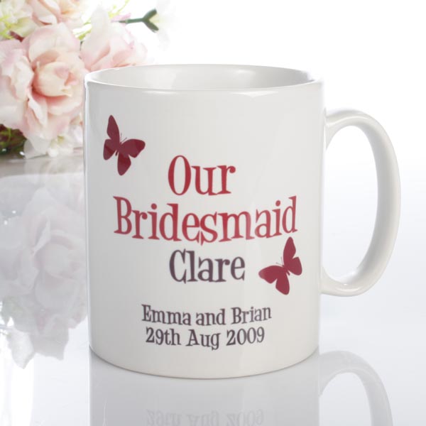 personalised bridesmaid gift mug