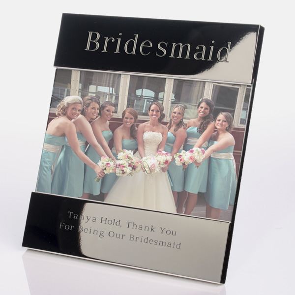 Bridesmaid shiny silver frames