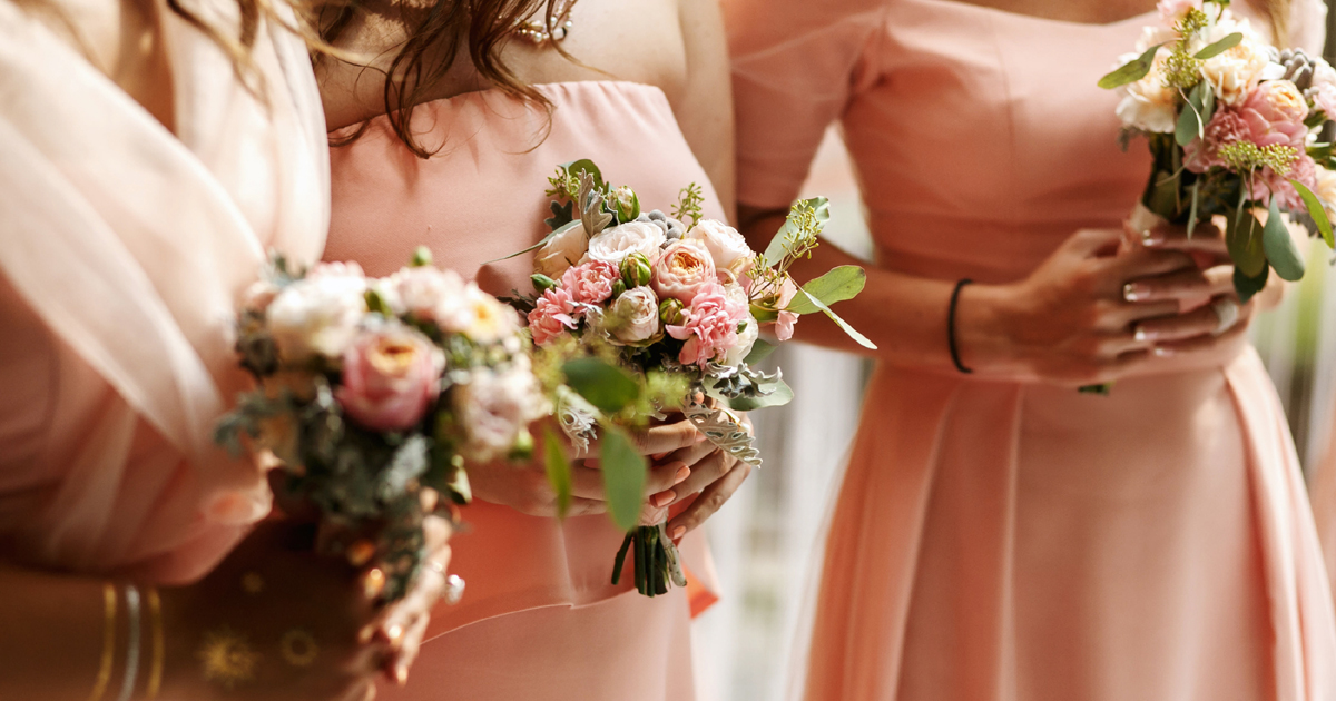 Bridesmaids at the the wedding reception