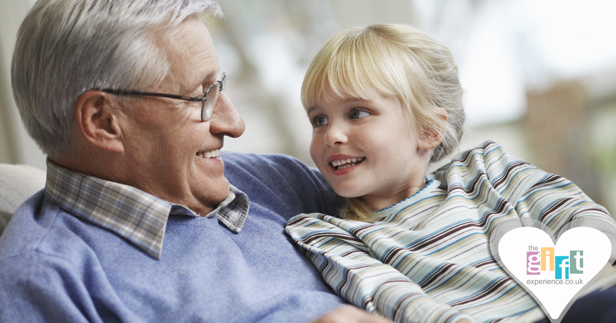 A little girl and her grandfather