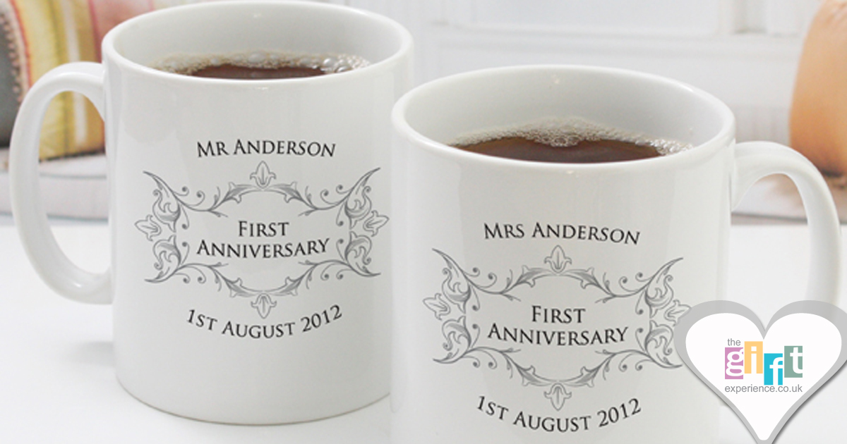 Personalised anniversary mugs