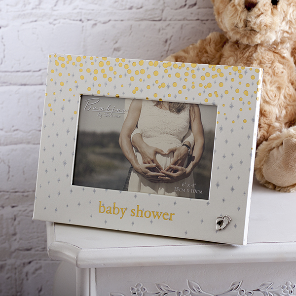 Bambino Gold Dots Baby Shower Photo Frame