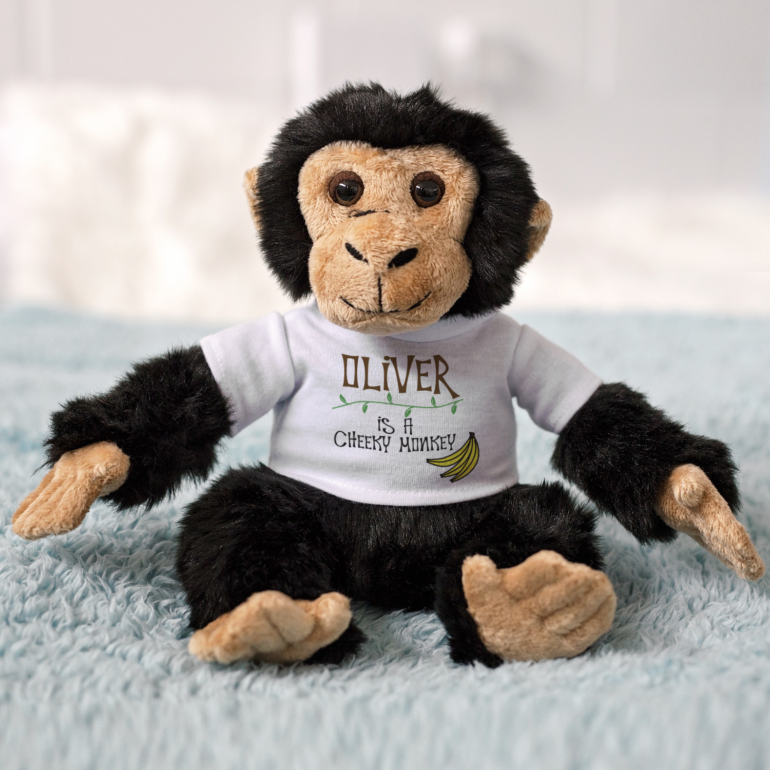 CHEEKY MONKEYS Personalised wooden Keyring for family members with your choice