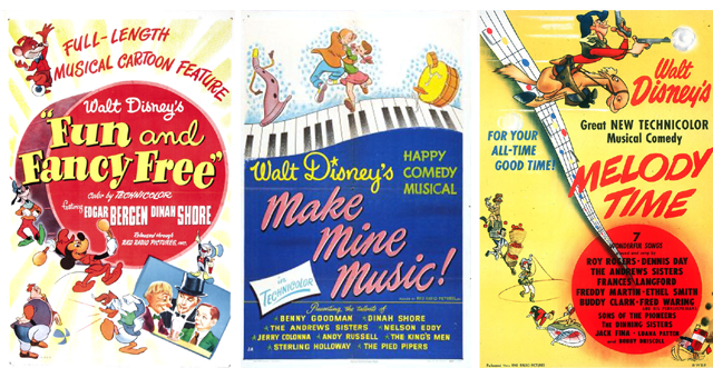 Fun and Fancy Free, Make Mine Music and Melody Time help keep Walt Disney Animation afloat