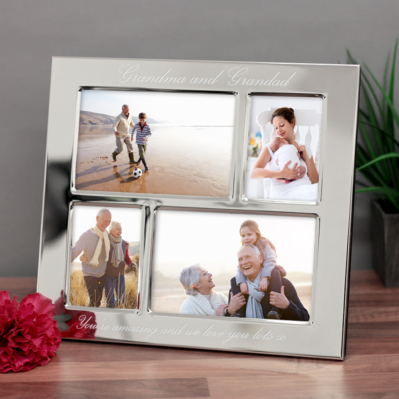 Personalised Grandpas Engraved Collage Photo Frame