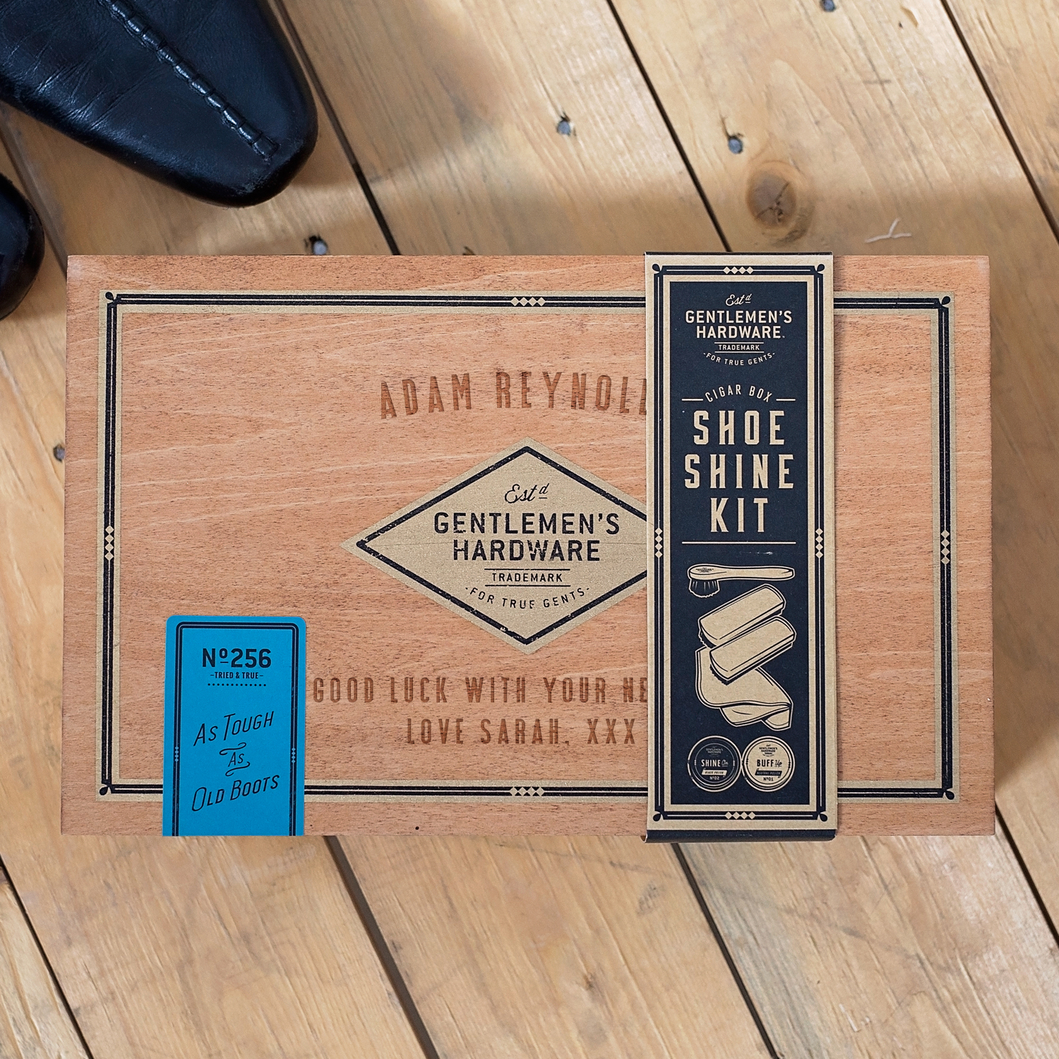 personalised shoe shine kit