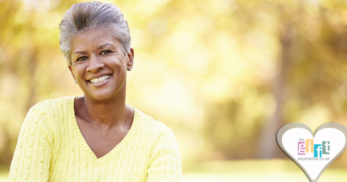 Smiling 60 year old woman