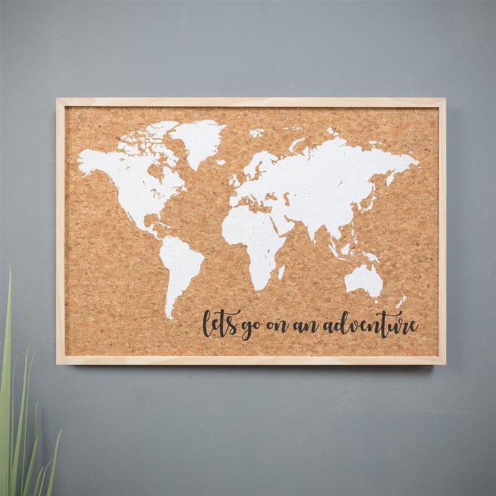 Corkboard World Map Sainsburys Map Of The World - Cork Pin Board | The Gift Experience
