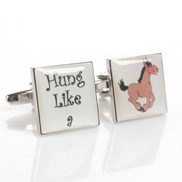 Hung Like a Horse Personalised Cufflinks Set
