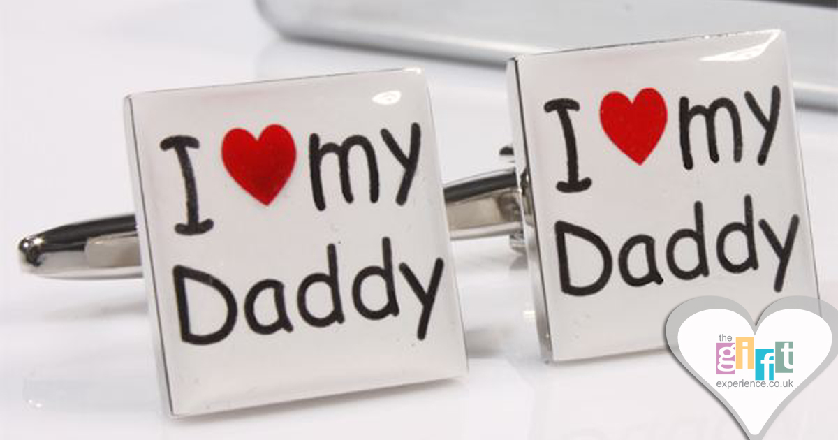 I Love My Daddy Cufflinks With Engraved Gift Box