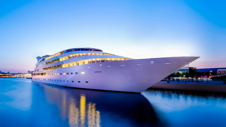 Luxury superyacht hotel getaway gift experience, offering romantic stays and fine dining for anniversaries or special occasions