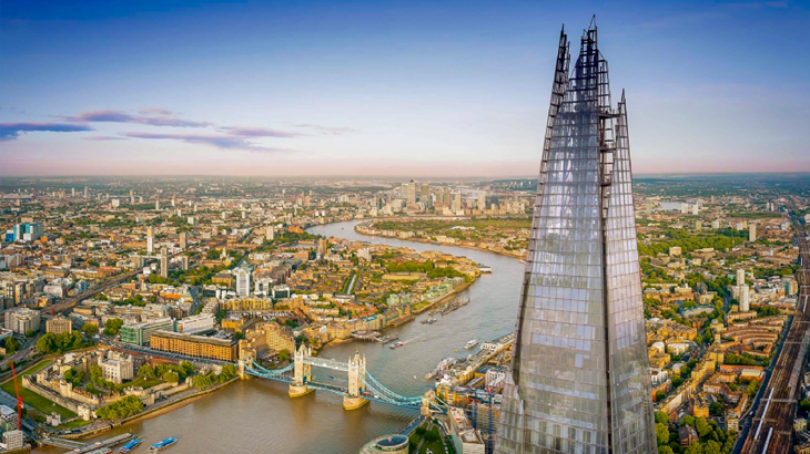 View from The Shard gift experience featuring The Shard and London skyline, perfect for unforgettable anniversary or special occasion experiences