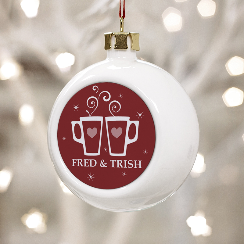 Enjoying Mulled Wine Together Since - Personalised Bauble
