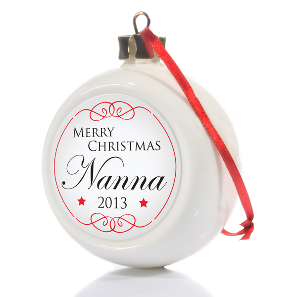 Personalised Nanna Christmas Bauble