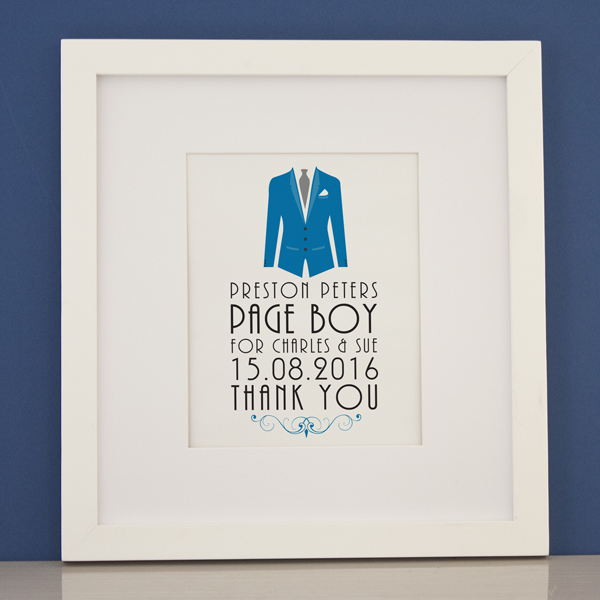 Personalised Page Boy Framed Print