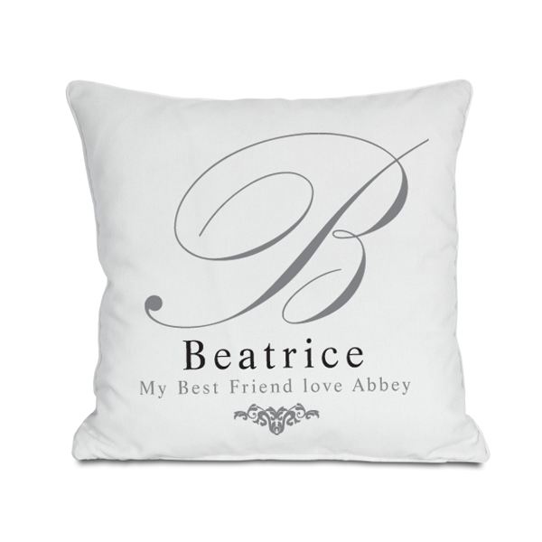 Personalised initial cushion