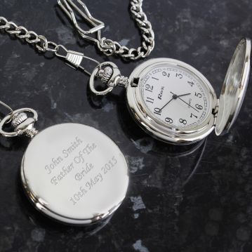 Personalised Pocket Watch and Chain The Gift Experience