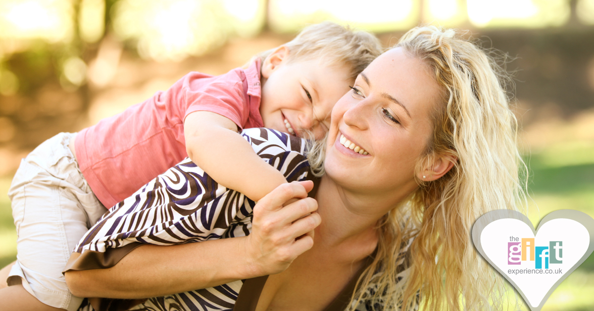 A mother and her child enjoying Mother's Day A mother and her child enjoying Mother's Day