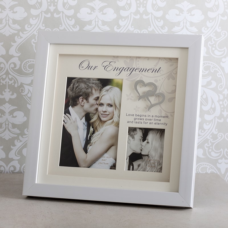 Our Engagement Double Photo Frame