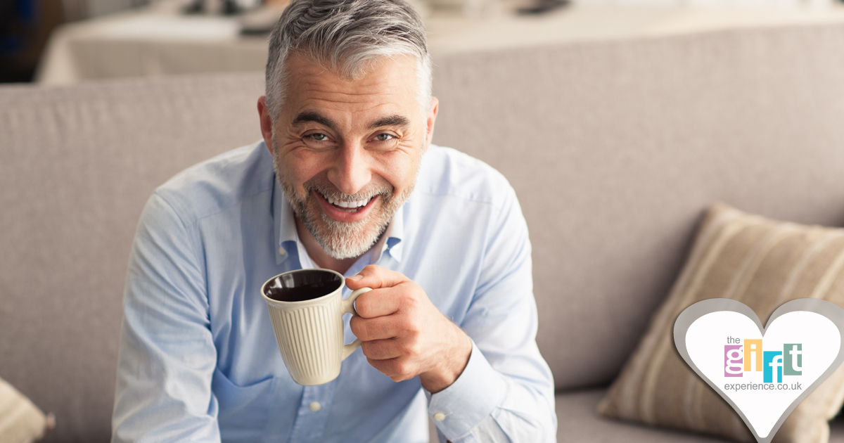 Man enjoying a drink on his birthday