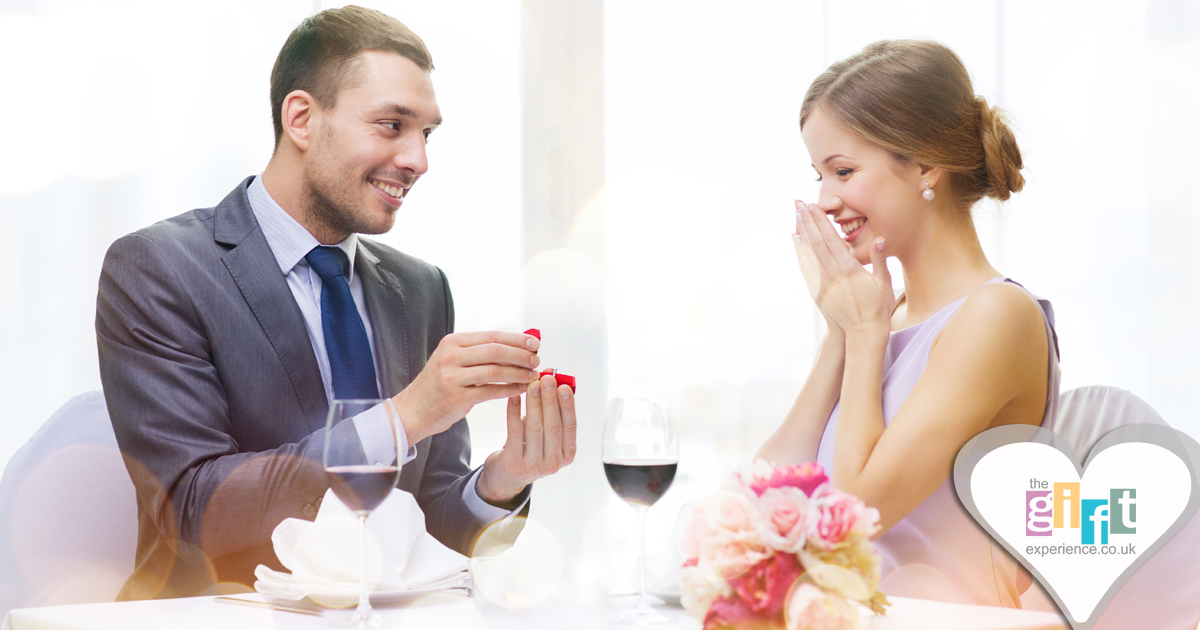 A man proposing to his girlfriend